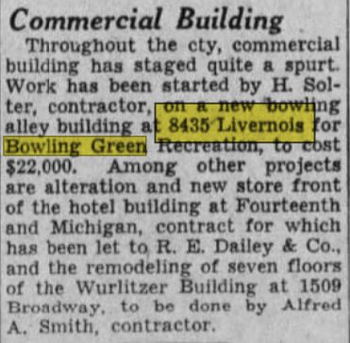 Bowling Green - July 1940 Opening Article (newer photo)